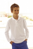 Childrens Long Sleeve Pique Polo