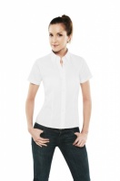 Ladies Pinpoint Oxford Short Sleeve Shirt